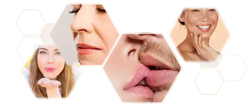 Fotokollage Damenbart Frauen
