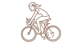 Icon aktive Sportlerin Radfahren